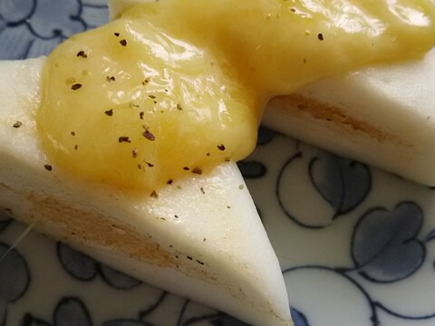 ふわっふわ(^^)白はんぺんのチーズがけ